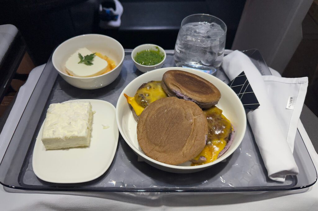Delta One Suite A330-900neo dining food
